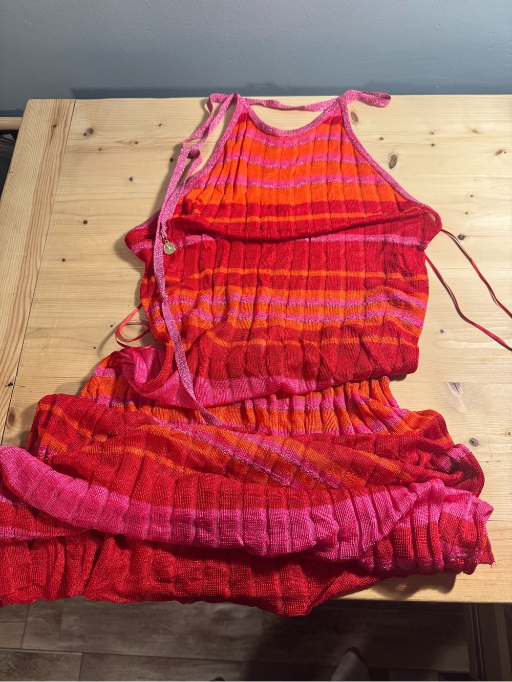 Milly Cabana Striped Knit Maxi Dress